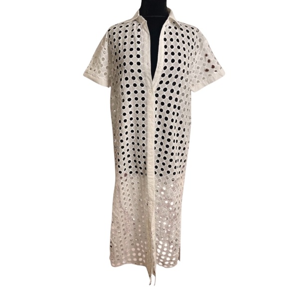 NWT ADIVA WHITE EYELET TUNIC (S) - Picture 2 of 5